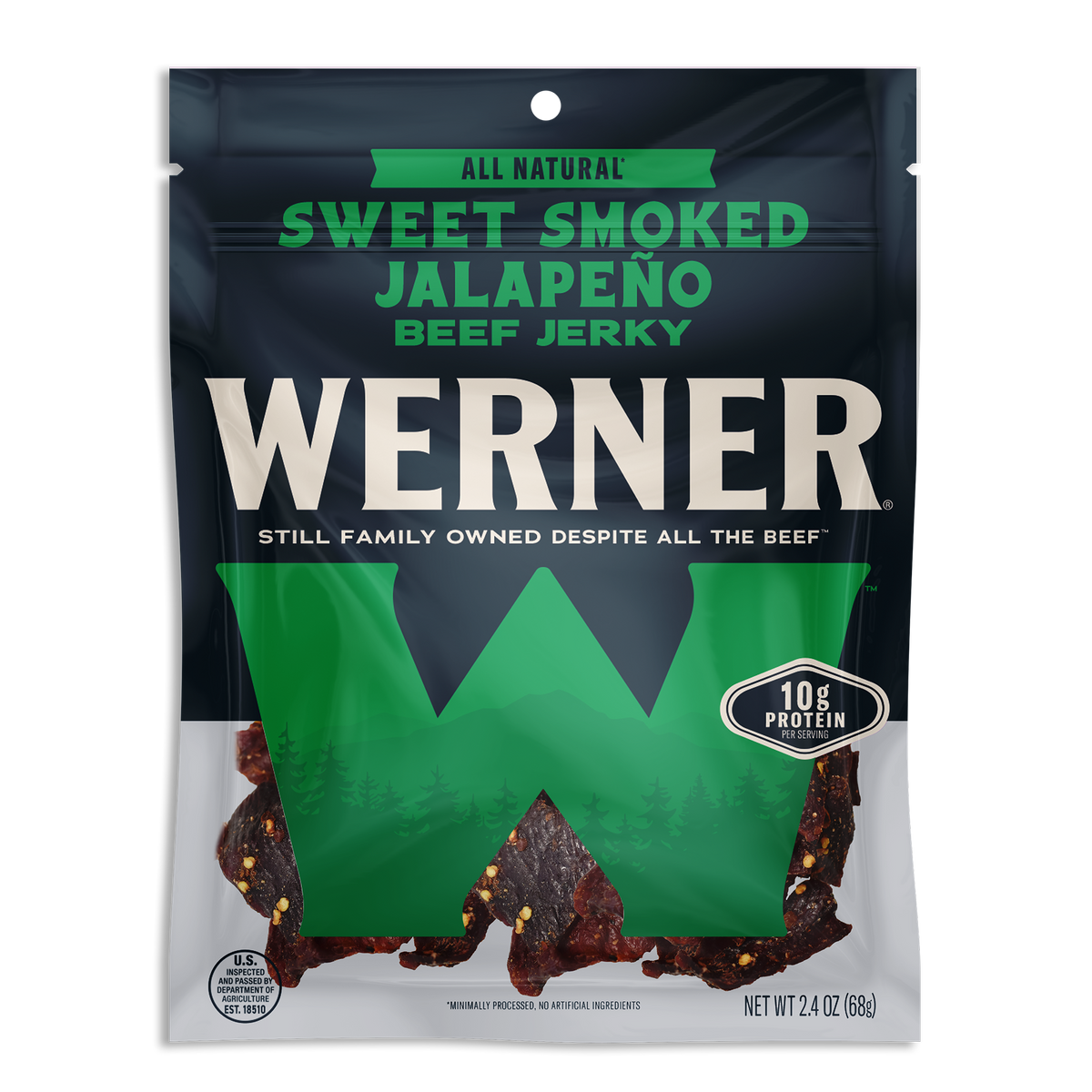All Natural Sweet Smoked Jalapeno Beef Jerky – Werner Gourmet Meat
