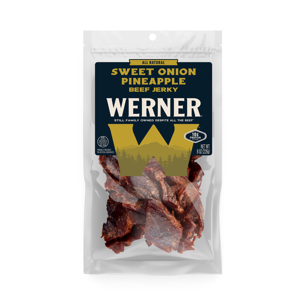 All Natural Sweet Onion Pineapple Beef Jerky – Werner Gourmet Meat