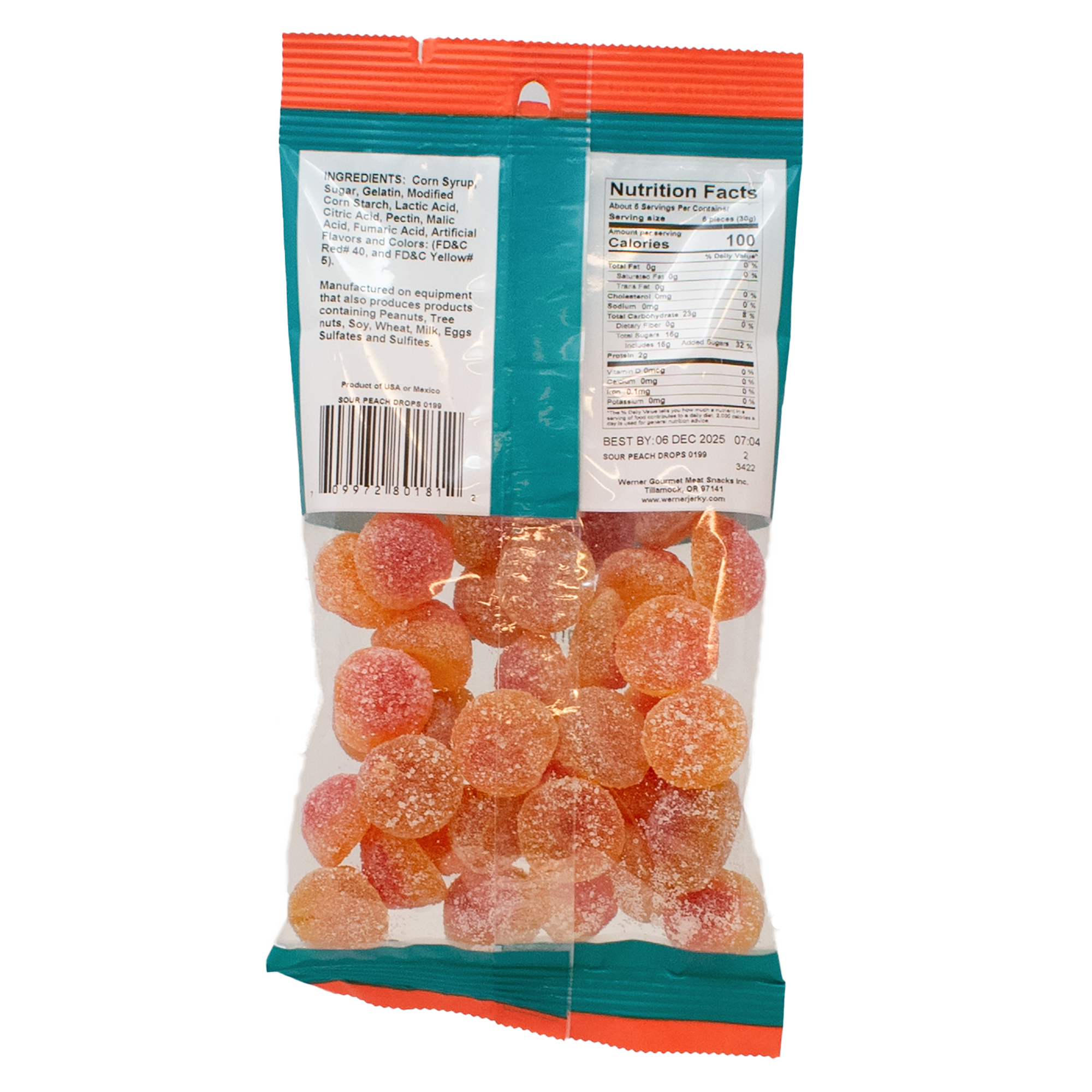 Sour Peach Drops