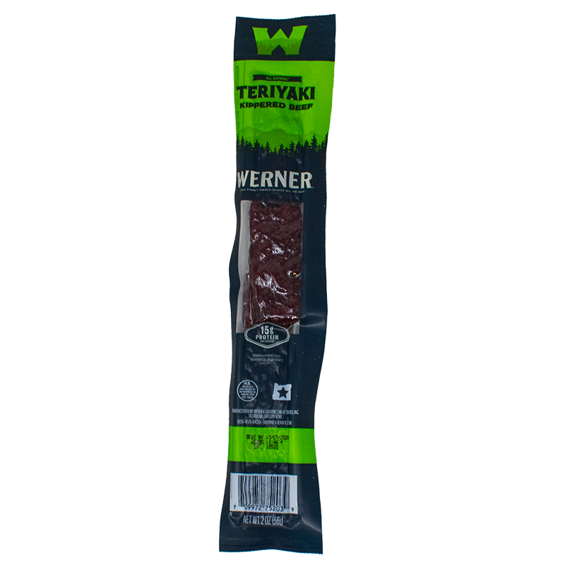 Werner Teriyaki Kneed Beef package on a white background