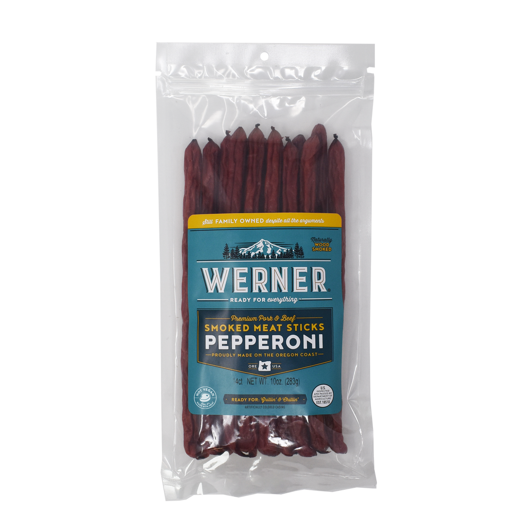 Premium Smoked Meat Sticks Bulk Bags – Werner Gourmet Meat Snacks