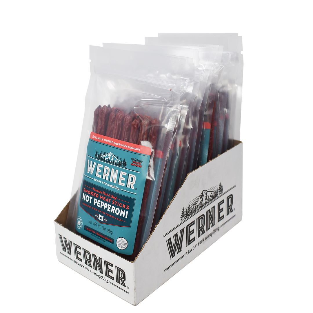 Premium Smoked Meat Sticks Bulk Bags – Werner Gourmet Meat Snacks